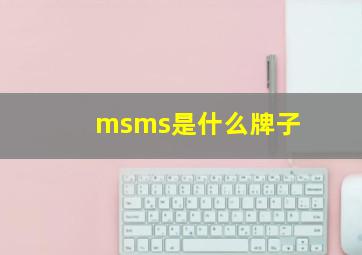 msms是什么牌子