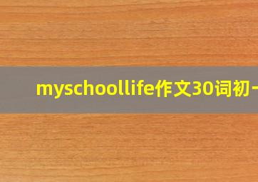 myschoollife作文30词初一