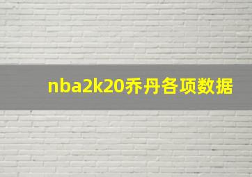 nba2k20乔丹各项数据