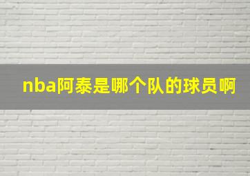 nba阿泰是哪个队的球员啊