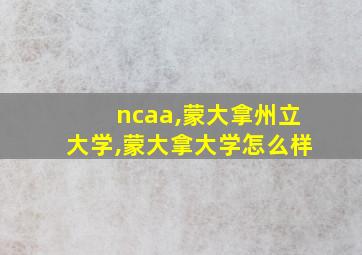 ncaa,蒙大拿州立大学,蒙大拿大学怎么样