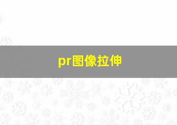 pr图像拉伸