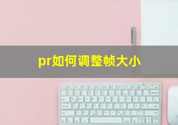 pr如何调整帧大小