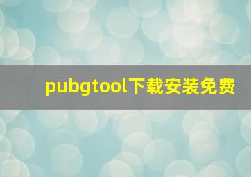 pubgtool下载安装免费