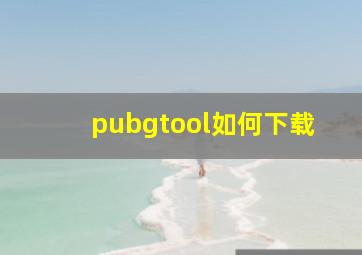 pubgtool如何下载