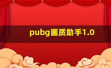 pubg画质助手1.0