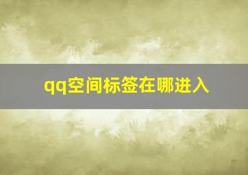 qq空间标签在哪进入