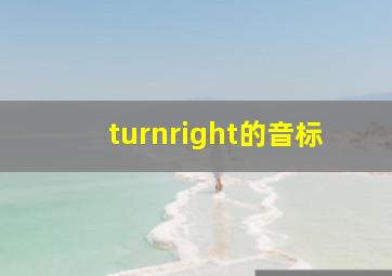 turnright的音标