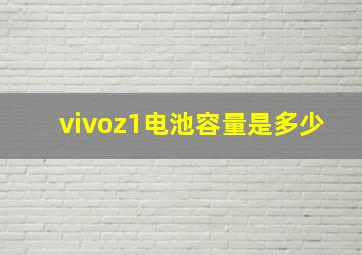 vivoz1电池容量是多少