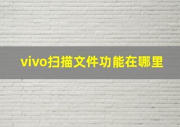 vivo扫描文件功能在哪里