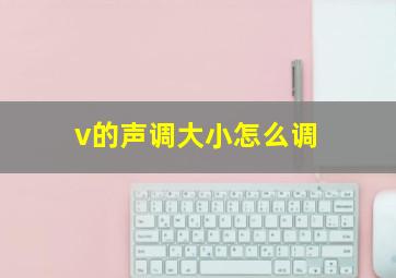 v的声调大小怎么调