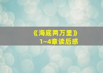 《海底两万里》1~4章读后感