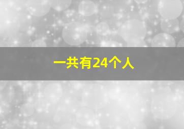 一共有24个人