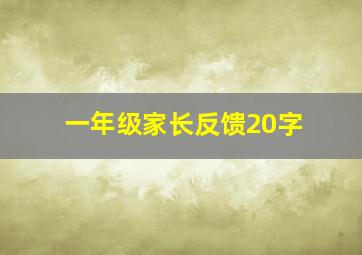 一年级家长反馈20字