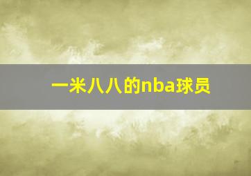 一米八八的nba球员