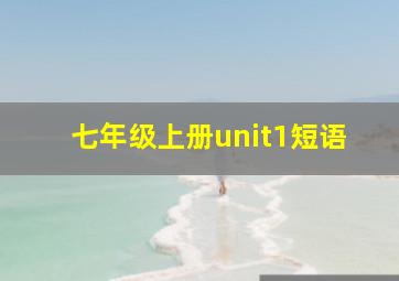 七年级上册unit1短语