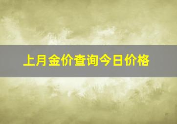 上月金价查询今日价格