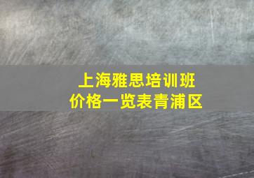 上海雅思培训班价格一览表青浦区