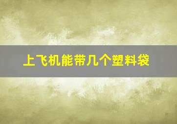 上飞机能带几个塑料袋