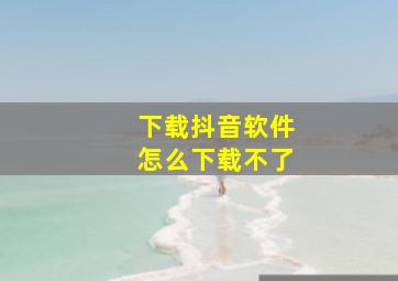 下载抖音软件怎么下载不了