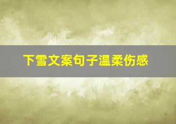 下雪文案句子温柔伤感