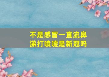 不是感冒一直流鼻涕打喷嚏是新冠吗