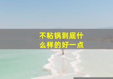 不粘锅到底什么样的好一点