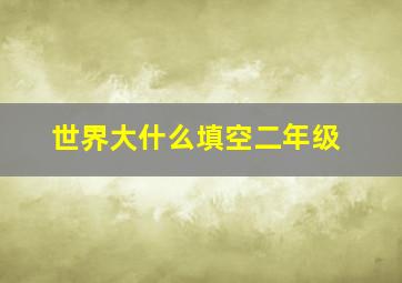 世界大什么填空二年级