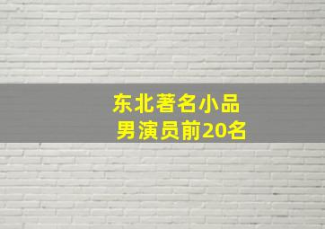 东北著名小品男演员前20名