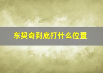 东契奇到底打什么位置