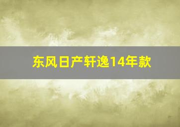 东风日产轩逸14年款