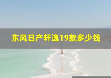 东风日产轩逸19款多少钱