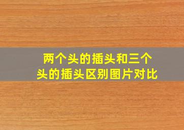 两个头的插头和三个头的插头区别图片对比