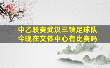 中乙联赛武汉三镇足球队今晚在文体中心有比赛吗