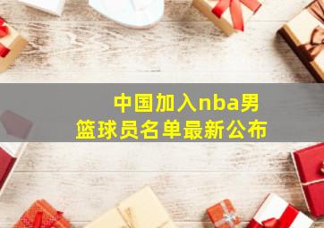 中国加入nba男篮球员名单最新公布