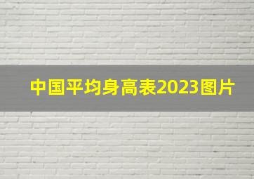 中国平均身高表2023图片