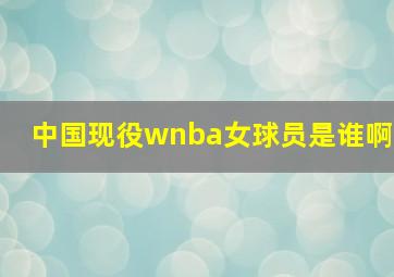 中国现役wnba女球员是谁啊