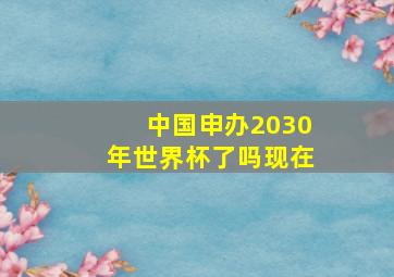 中国申办2030年世界杯了吗现在