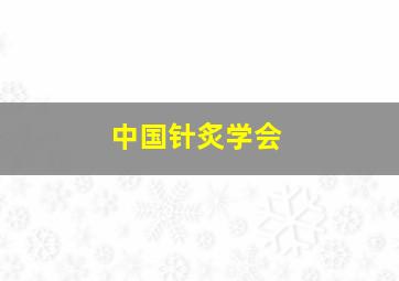 中国针炙学会