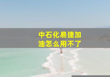 中石化易捷加油怎么用不了