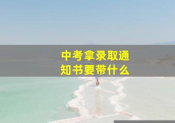 中考拿录取通知书要带什么