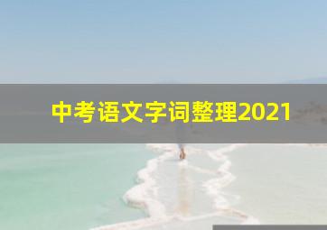 中考语文字词整理2021