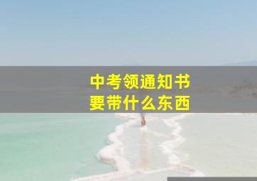 中考领通知书要带什么东西