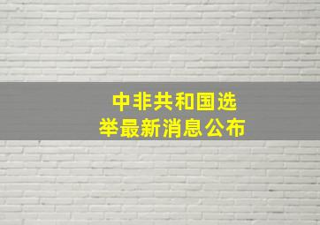 中非共和国选举最新消息公布