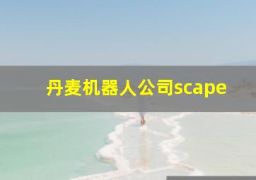 丹麦机器人公司scape