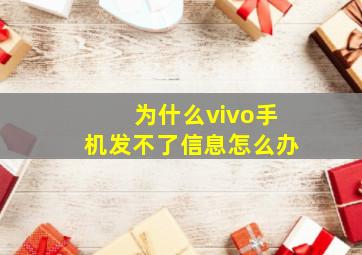 为什么vivo手机发不了信息怎么办