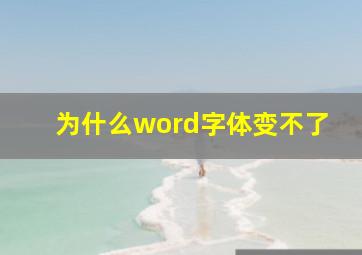 为什么word字体变不了