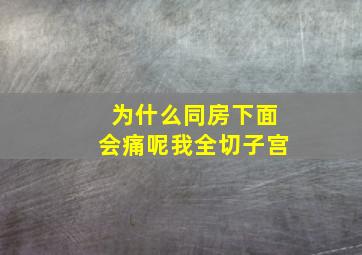 为什么同房下面会痛呢我全切子宫