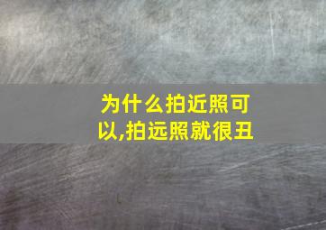 为什么拍近照可以,拍远照就很丑