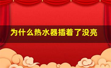 为什么热水器插着了没亮